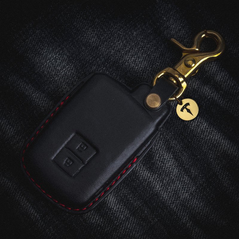 トヨタ TOYOTA AE86 RAV4 カムリ アルティス CHR 車 キー レザーケース - キーホルダー・キーケース - 革 ブラック