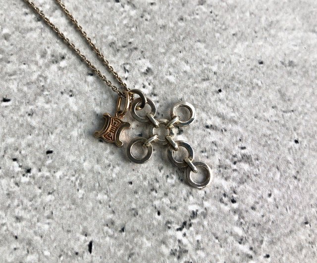 日本直送 名牌中古包 】CELINE セリーヌ ネックレス シルバー クロス