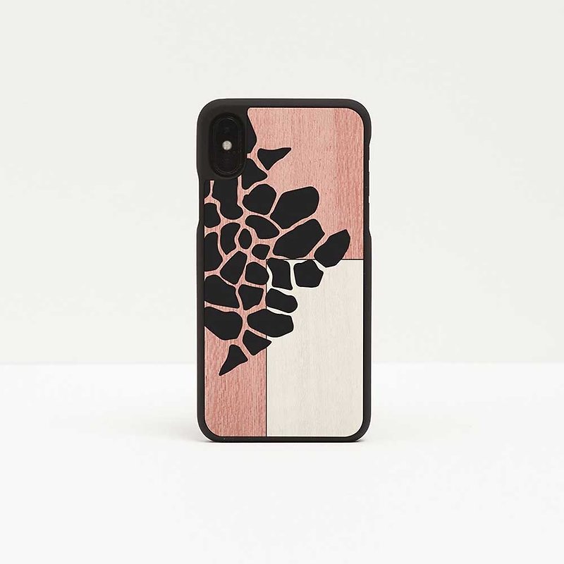 [Pre-order] Log phone case / Giraffe pattern - iPhone - เคส/ซองมือถือ - ไม้ สีนำ้ตาล