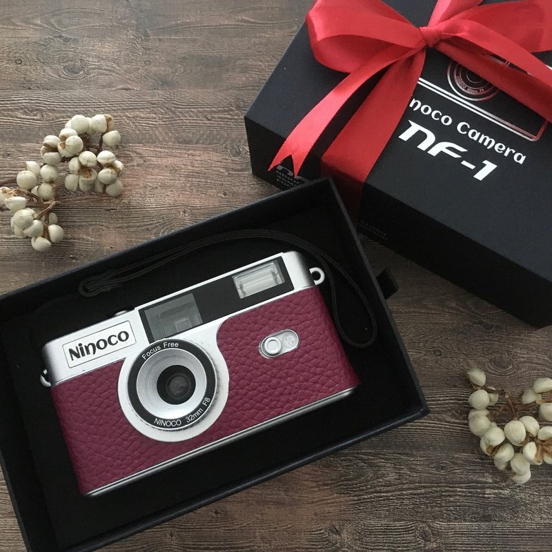 Point & Shoot  Brand new 35mm film camera with raspberry leather【26-G】 - Cameras - Other Metals Purple