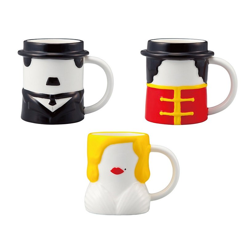 Goody Bag - Japanese sunart mug - Monroe + Chaplin + Mike (choose two) - Mugs - Pottery Multicolor