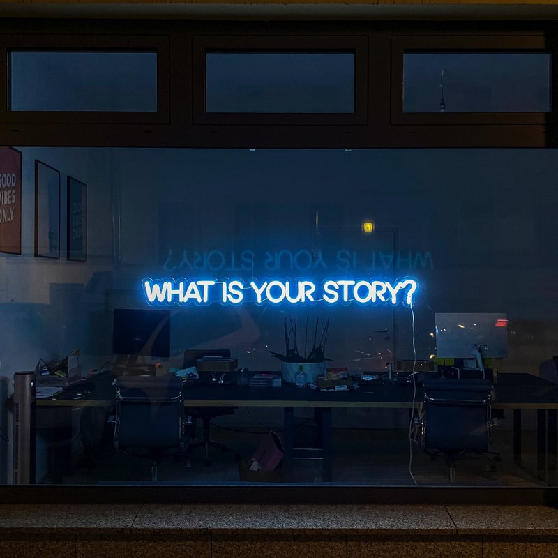 WHAT'S IS YOUR STORY霓虹燈LED發光字Neon Sign禮物手作設計 - 燈具/燈飾 - 壓克力 透明