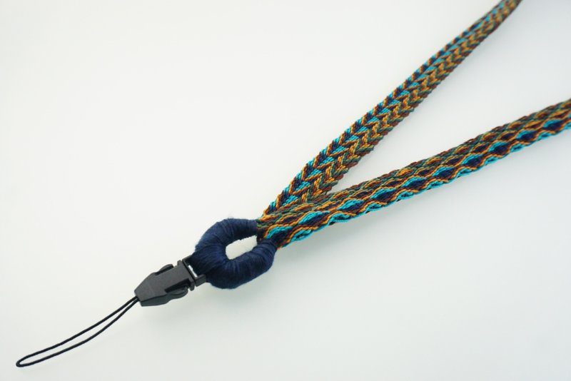 Mobile phone lanyard identification card hand-woven webbing - เชือก/สายคล้อง - ผ้าฝ้าย/ผ้าลินิน หลากหลายสี