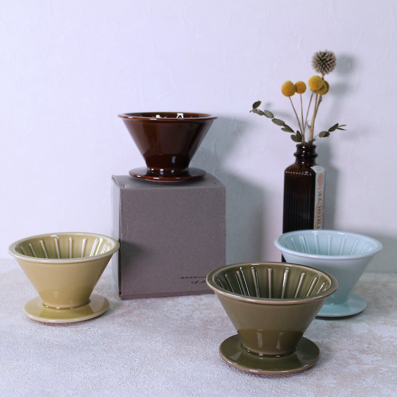 Xihai es color glaze filter cup (essence of life/Designed by Abe Kuntaro - Coffee Pots & Accessories - Pottery 