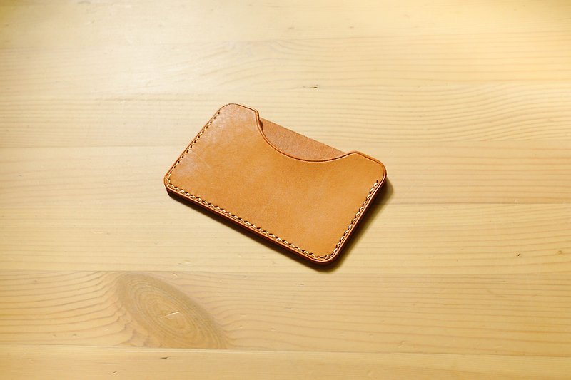 Simple style business card holder - Card Holders & Cases - Genuine Leather Brown