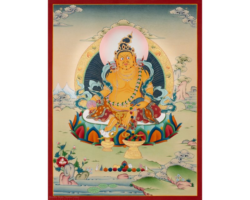 財神唐卡  繁榮之體現 - 壁貼/牆壁裝飾 - 其他材質 多色
