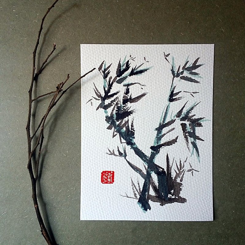 Chinese painting card/postcard(Original piece) - การ์ด/โปสการ์ด - กระดาษ หลากหลายสี