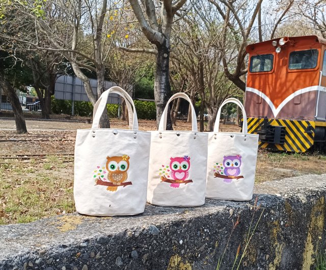 フクロウ刺繍、トートバッグ フクロウ 刺繍トートバッグ - メルカリ