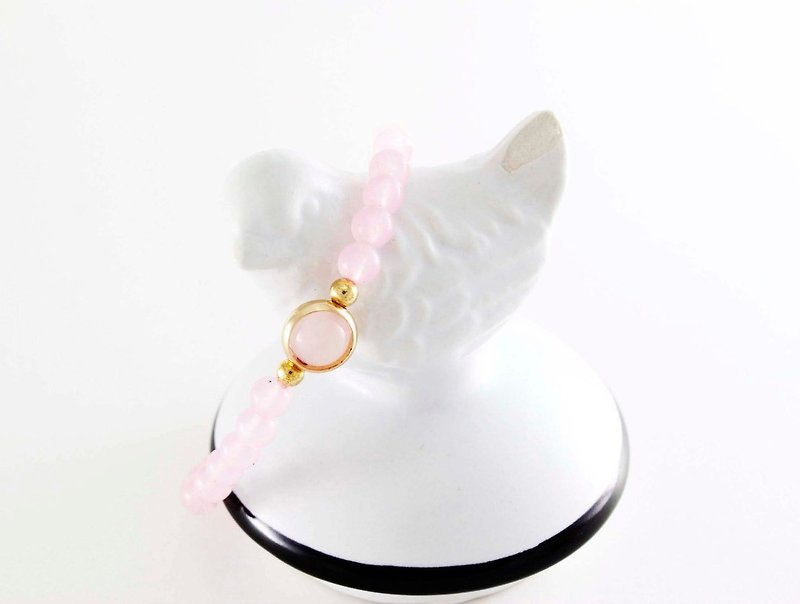 Peach Blossom Rolling Pink Crystal Bracelet - Bracelets - Gemstone Pink