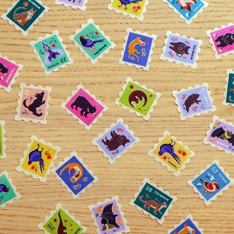 [Cute new packaging reprinted] Taiwan animal conservation stamp stickers - Stickers - Paper 