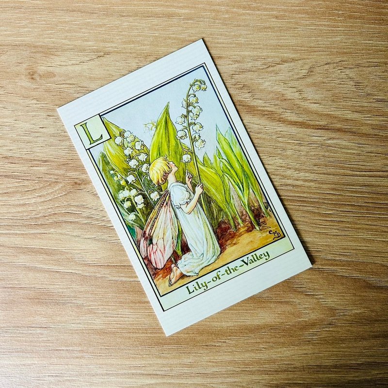 花仙子 字母系列 經典明信片 - Lily of the Valley - 卡片/明信片 - 紙 