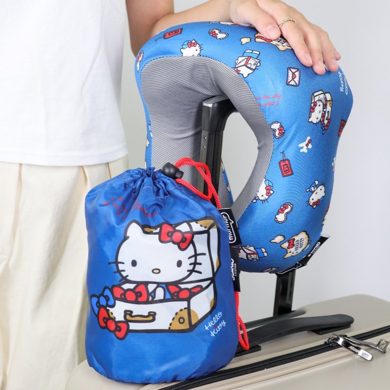 murmur 山丘頸枕 | hello kitty (旅行) | 附袋旅行頸枕 - 頸枕/午睡枕 - 聚酯纖維 藍色