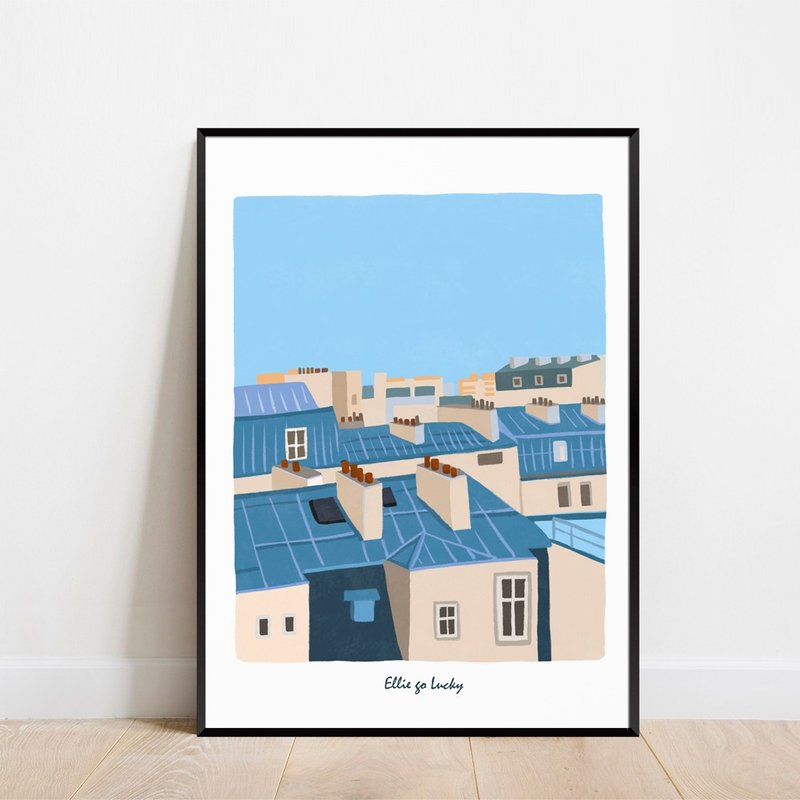 Art print/ Paris / Illustration poster A3,A2 - โปสเตอร์ - กระดาษ 