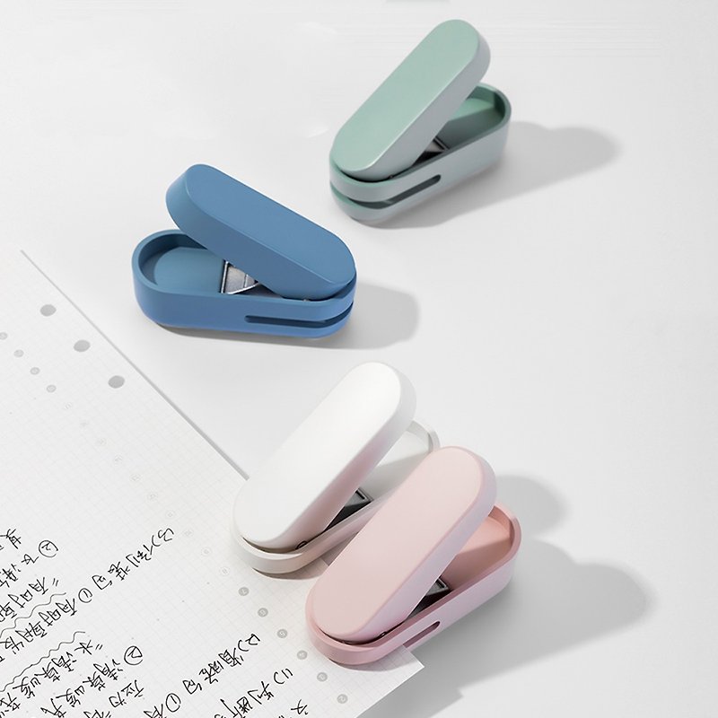 Deli NU SIGN Single Hole Puncher/NS088/Blue/Pink/Green/White - Other - Plastic White