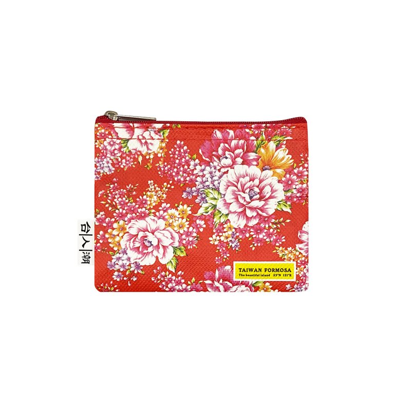 Sunny Bag - 台人潮-零錢包-客家花布 - 零錢包/小錢包 - 其他材質 紅色