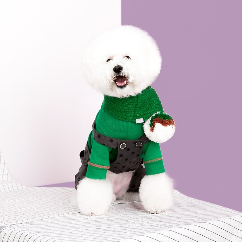 #bff 暖呼呼圍巾_草地綠 - 寵物衣服 - 聚酯纖維 綠色