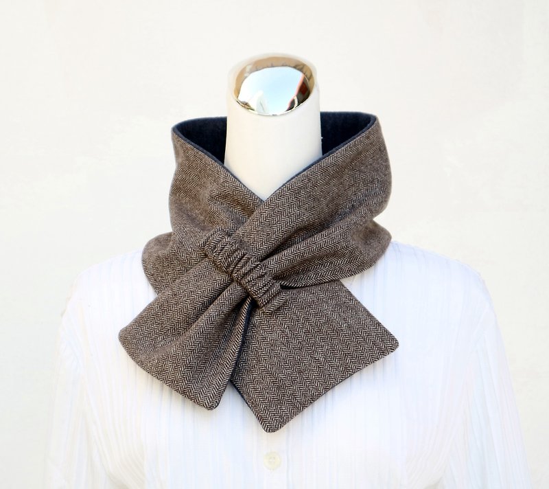 調節可能な短い暖かいスカーフのスカーフは、子どもたちが適用される。両面カラーの大人を.scarf*SK* - マフラー・ストール - ウール 