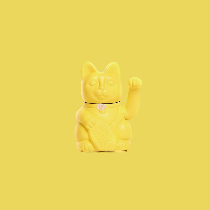 【Diminuto Cielo 招財貓】 Tiny Sky 幸運招財貓 - 檸檬黃 15CM - 公仔模型 - 其他材質 黃色