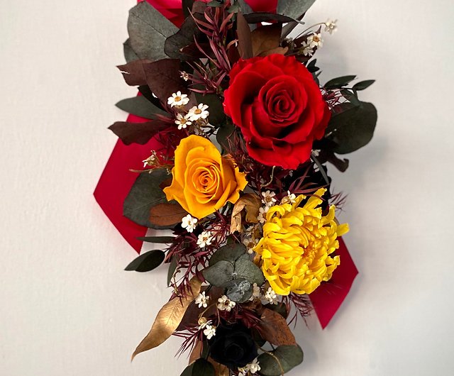 丸い菊薔薇 不滅の花ドライフラワー 花の壁飾り家の装飾 ショップ Flower Convey ドライフラワー ブーケ Pinkoi