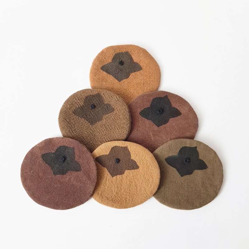 Good persimmon coaster (small) - Other - Cotton & Hemp 