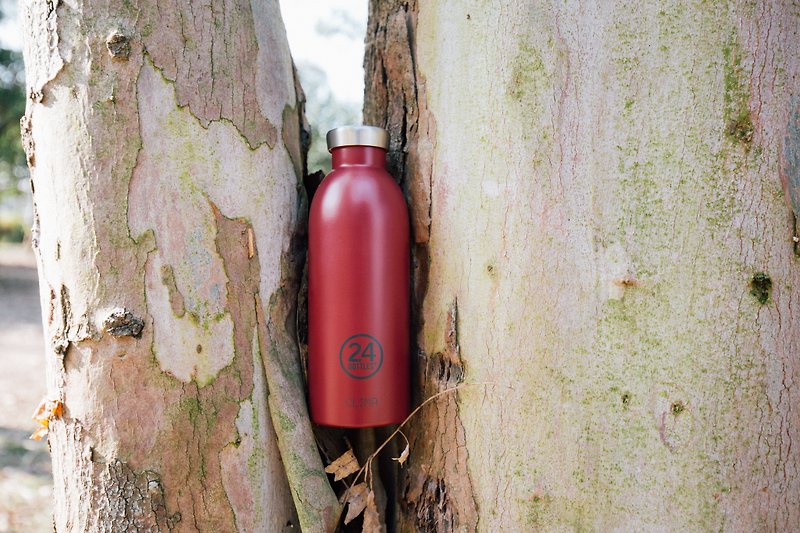 Italy 24Bottles [CLIMA hot and cold insulation series] Bordeaux Red - 500ml Stainless Steel bottle - กระติกน้ำ - สแตนเลส สีแดง