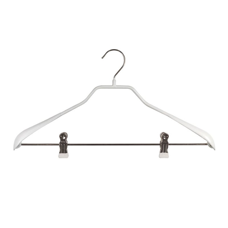 [Germany MAWA] Fashionable Seamless Clothes Hanger Set Hangers 42cm (White/10 Pack) - ตะขอที่แขวน - โลหะ ขาว