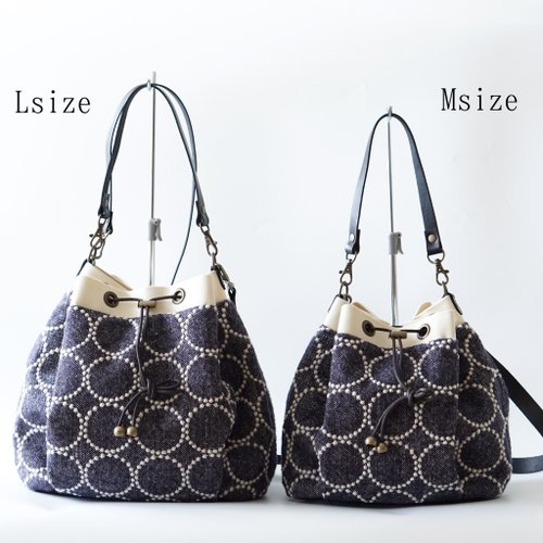 ハンドメイド　ミナペルホネン　ドローストリングバッグ⑅︎◡̈︎* ハンドメイドミナペルホネンドローストリングバッグ⑅︎◡̈︎*