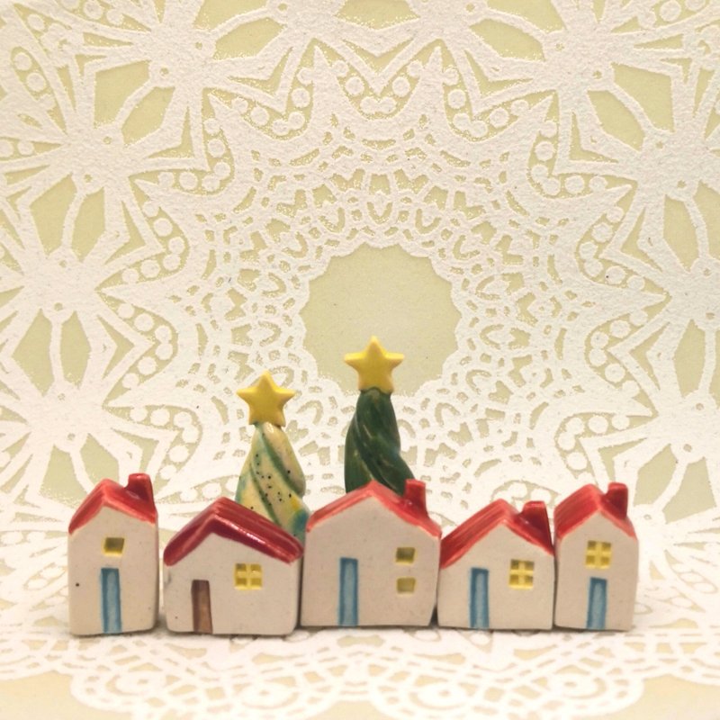 夢想小屋 - 聖誕小屋 C3 - 擺飾/家飾品 - 陶 紅色