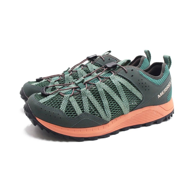 MERRELL WILDWOOD AEROSPORT amphibious quick-drying sports shoes for men - green - รองเท้าวิ่งผู้ชาย - วัสดุอื่นๆ 