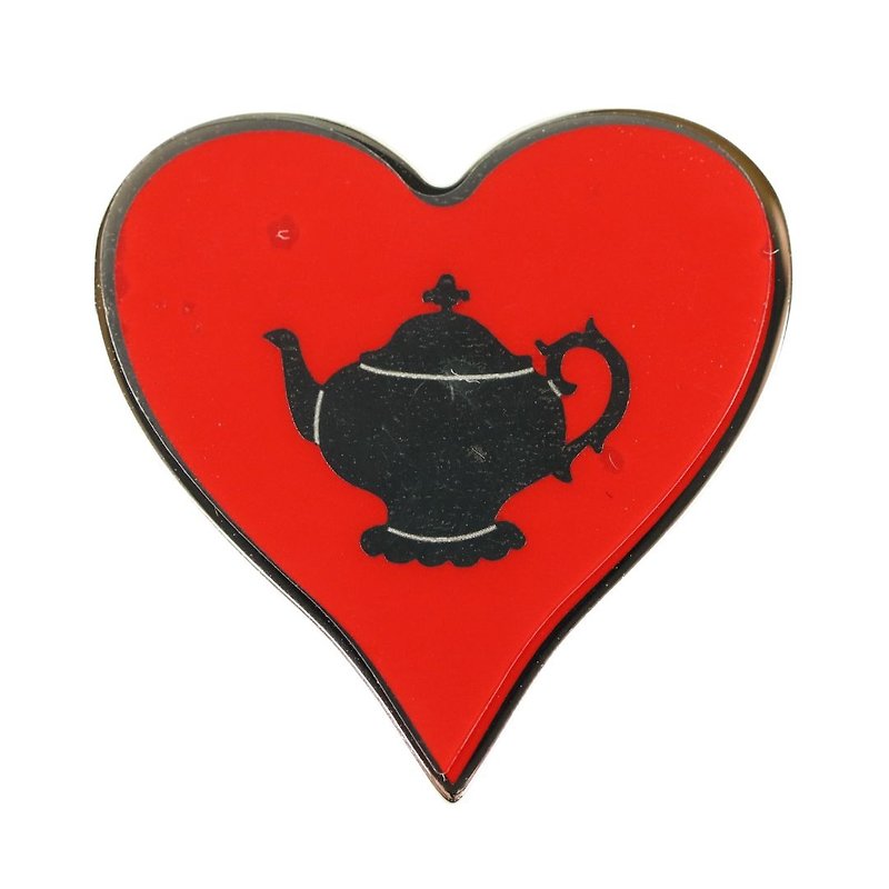 Hermes Tea Time Heart Twilly Ring - 01259 - ผ้าพันคอ - โลหะ สีแดง