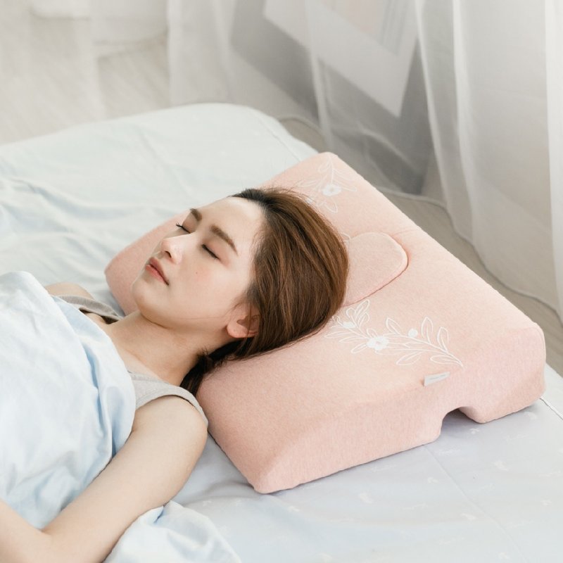 MIT有機棉大熊熊舒眠趴枕-麻花灰/高回彈PU太空棉趴睡枕/ - 枕頭/抱枕 - 棉．麻 灰色