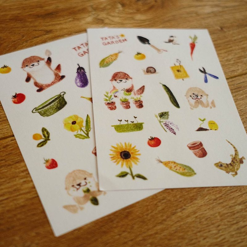 Shine original cute otter garden gardening theme and paper account sticker set - Stickers - Paper 