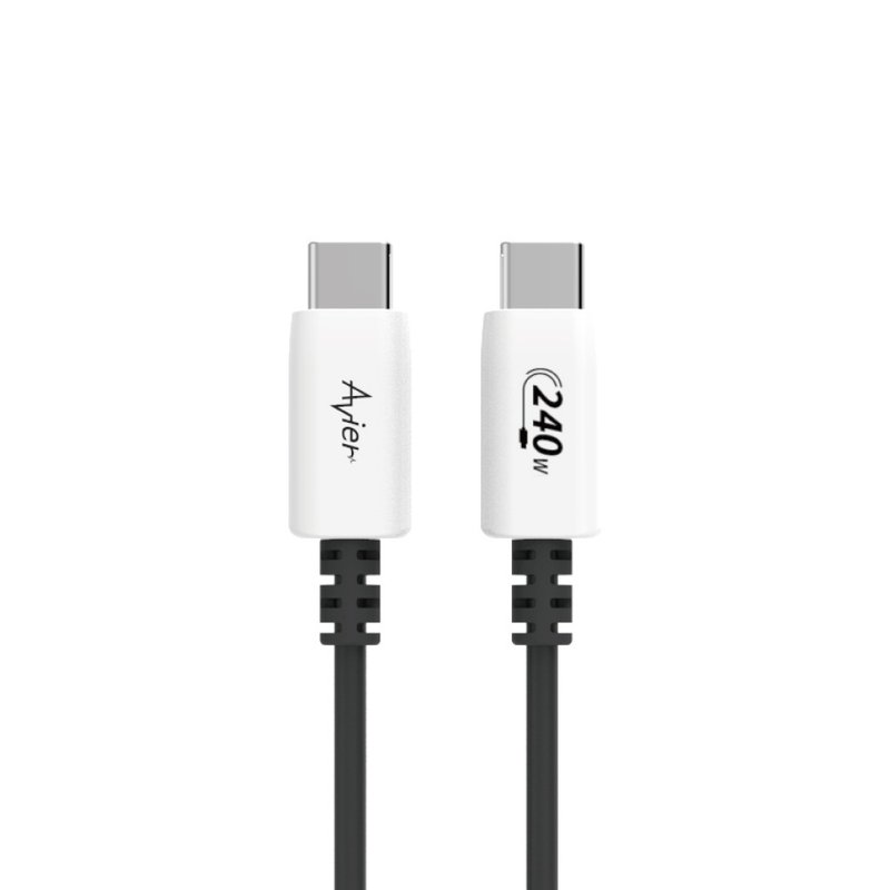 【Avier】Uni Line PD3.1 240W USB-C high-speed charging transmission cable 1.2M - ที่ชาร์จ - ทองแดงทองเหลือง ขาว