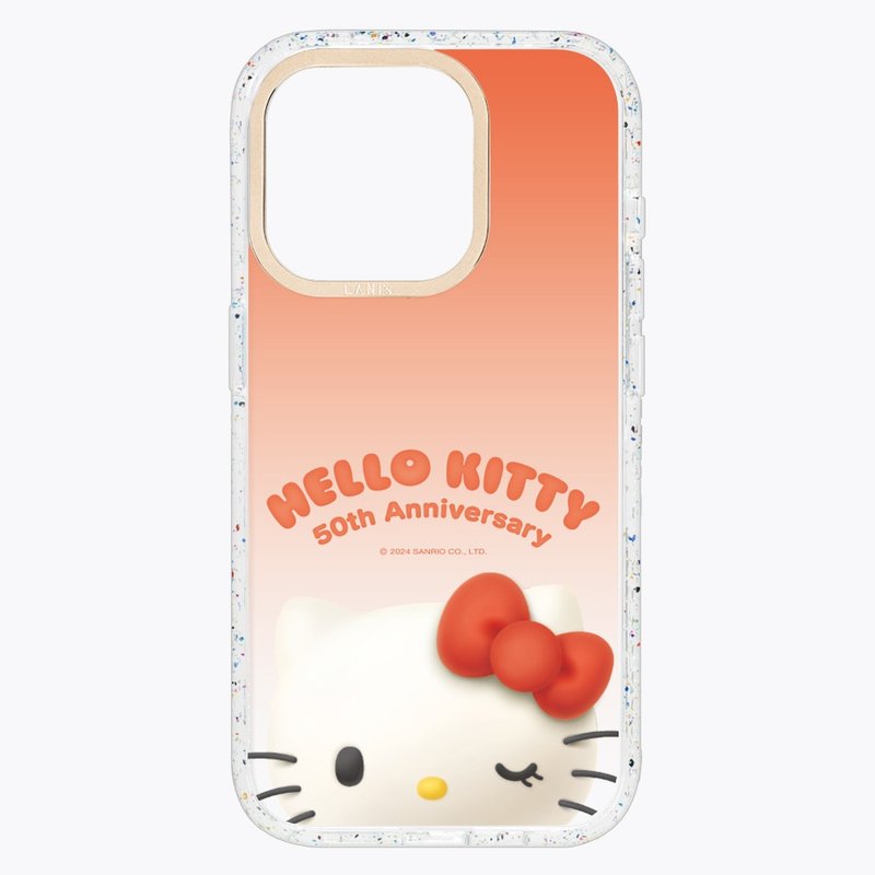 HelloKitty50週年－漸層大頭照 透彩框 標準版/磁吸版 iPhone防摔 - 手機殼/手機套 - 環保材質 紅色