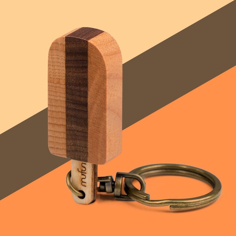 Wooden Ice Pop Key chain- Trio - Keychains - Wood 