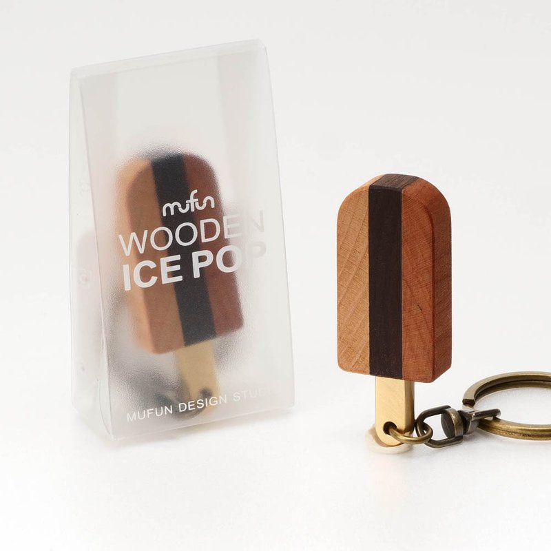 無垢材アイスバー型 ICE POP【トリオ】キーホルダー - キーホルダー・キーケース - 木製 