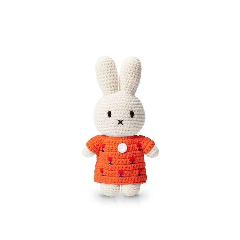 miffy handmade and her orange tulip dress - ของเล่นเด็ก - ผ้าฝ้าย/ผ้าลินิน หลากหลายสี