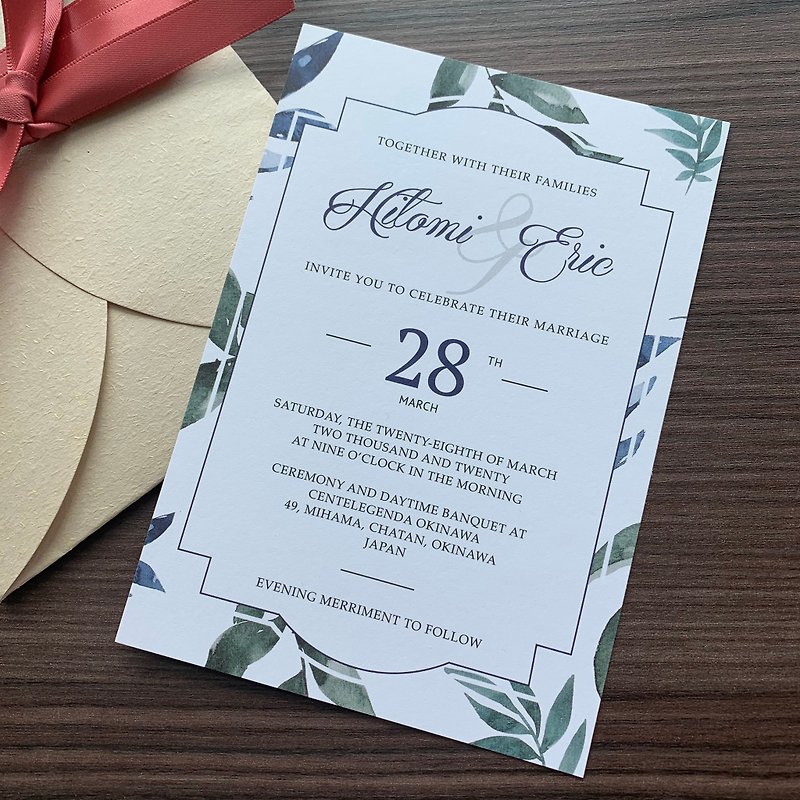 Bespoke florist wedding invitation cards  Personalised favours - Wedding Invitations - Paper 