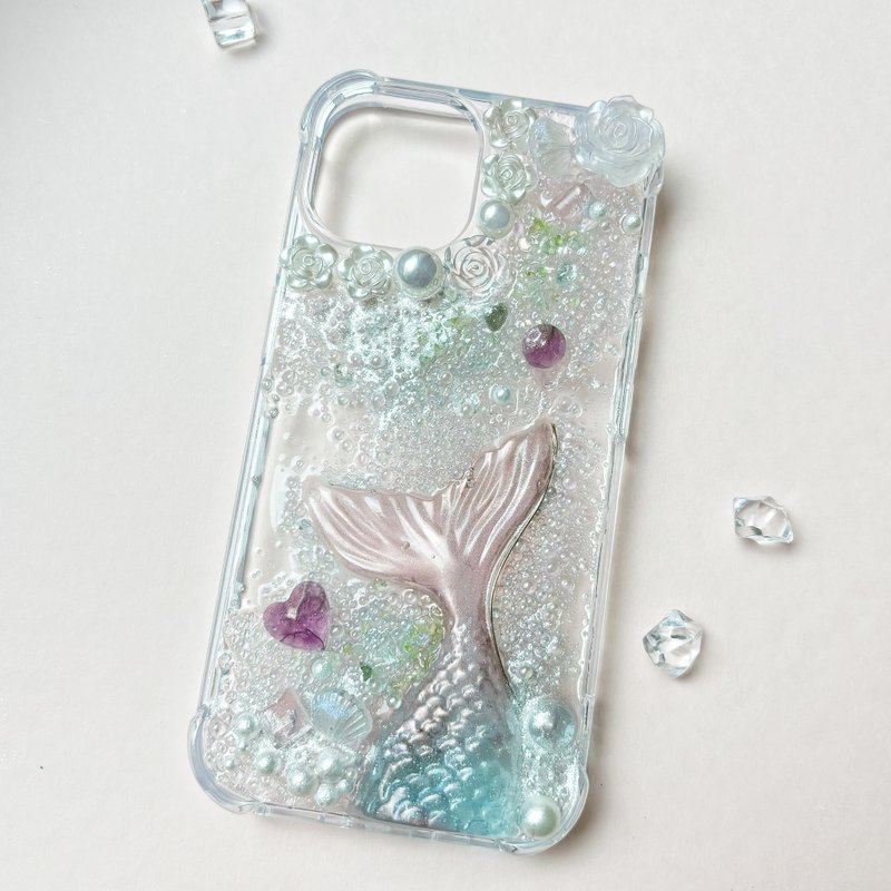 Colorful Mermaid Bubble Phone Case Customized Gift Birthday Gift - เคส/ซองมือถือ - เรซิน สีใส