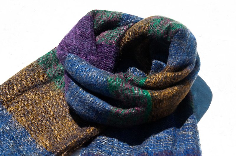 Wool shawl / knit scarf / knit shawl / blanket / pure wool scarf / wool shawl - Middle East Jordan - ผ้าพันคอถัก - ขนแกะ หลากหลายสี