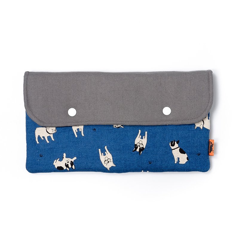 [Su Ground. Dawn】Switch Protective Bag-Bulldog - กระเป๋าถือ - ผ้าฝ้าย/ผ้าลินิน สีเทา