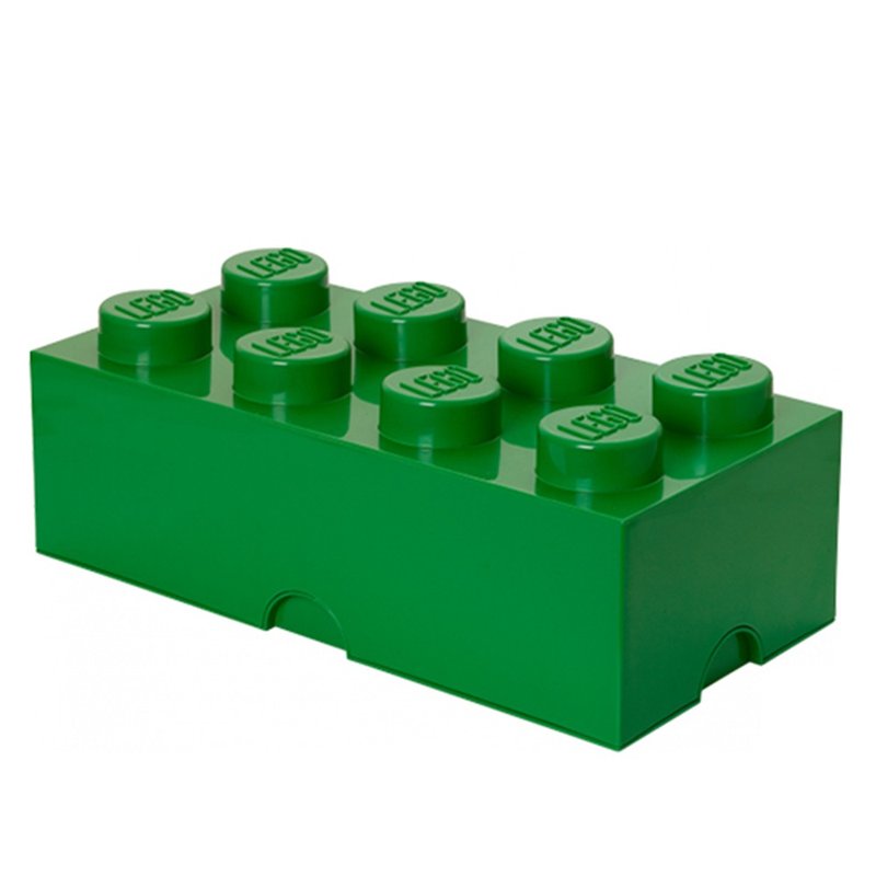 Room Copenhagen LEGO 8 Convex Storage Box - Dark Green (40041734) - กล่องเก็บของ - วัสดุอื่นๆ 