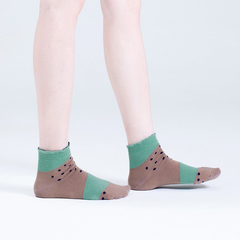 ㄠ1/2 socks - Socks - Other Materials Brown