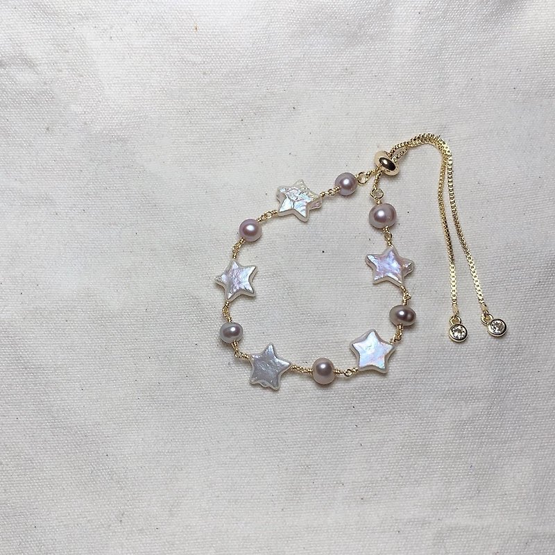 Natural Star Pearl Bracelet-Purely Handmade - Bracelets - Pearl 