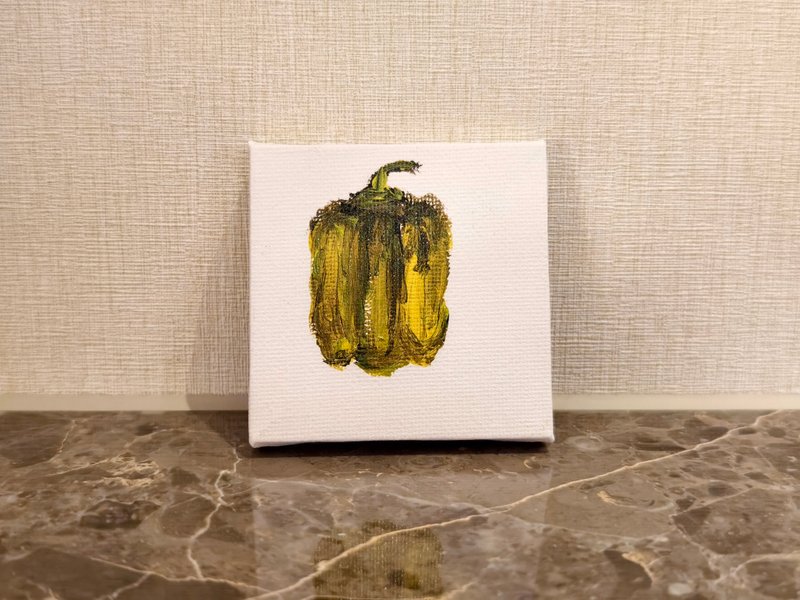 彩椒/迷你掛畫/壓克力水彩畫/無框畫/裝飾畫 - 海報/掛畫/掛布 - 棉．麻 