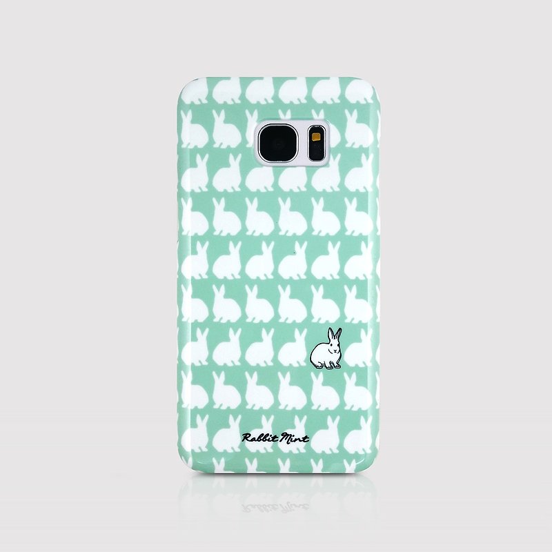 (Rabbit Mint) Mint Rabbit Phone Case - Little Rabbit Pattern Series - Samsung S7 edge (P00066) - เคส/ซองมือถือ - พลาสติก สีเขียว