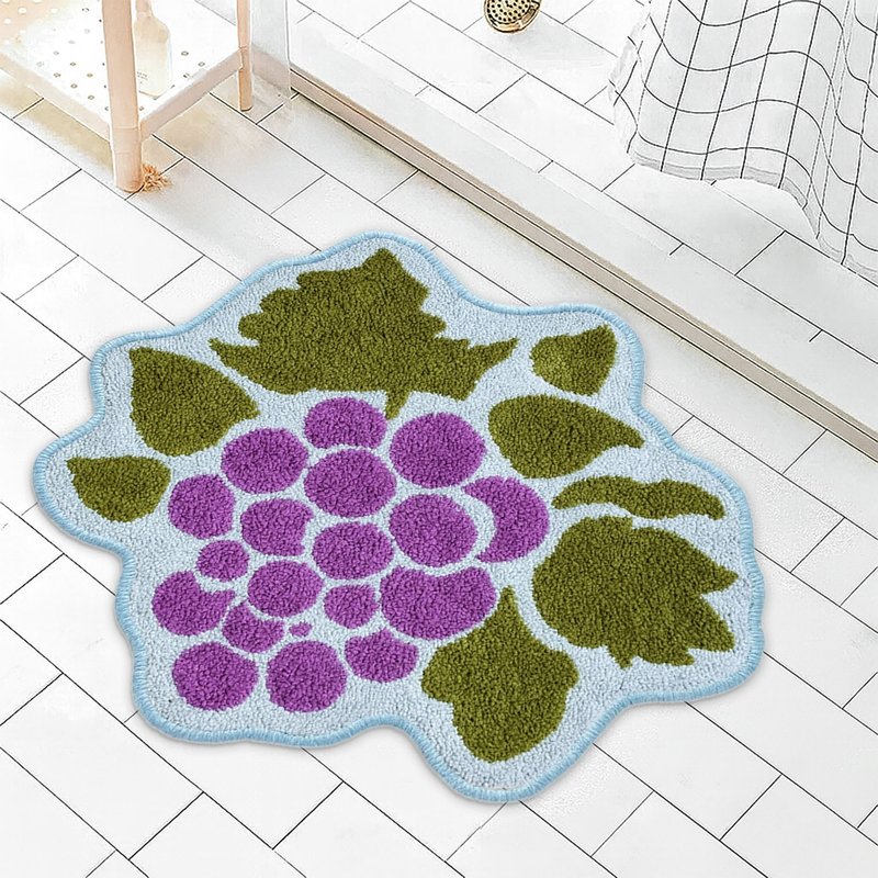 葡萄植絨地墊水果浴室地墊吸水地墊柔軟臥室地墊區域地墊禮品 - 地墊/地毯 - 聚酯纖維 