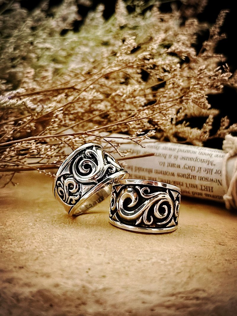 [Totem Series] Baroque Baroque 925 Sterling Silver Ring - แหวนทั่วไป - เงินแท้ สีเงิน