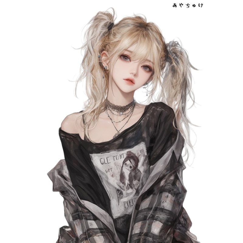 【10月新作5】07-094-0183  人物ステッカー  ライトパンクガール - 貼紙 - 紙 