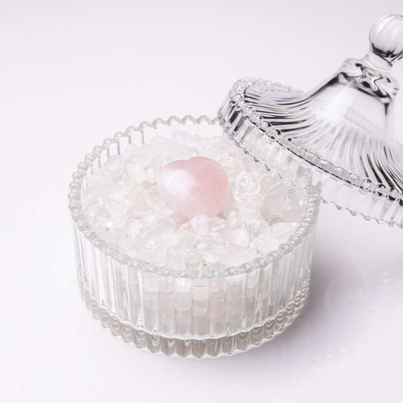 【Montagne】Crystal degaussing set | Free tea crystal column or rose quartz heart - Fragrances - Crystal White